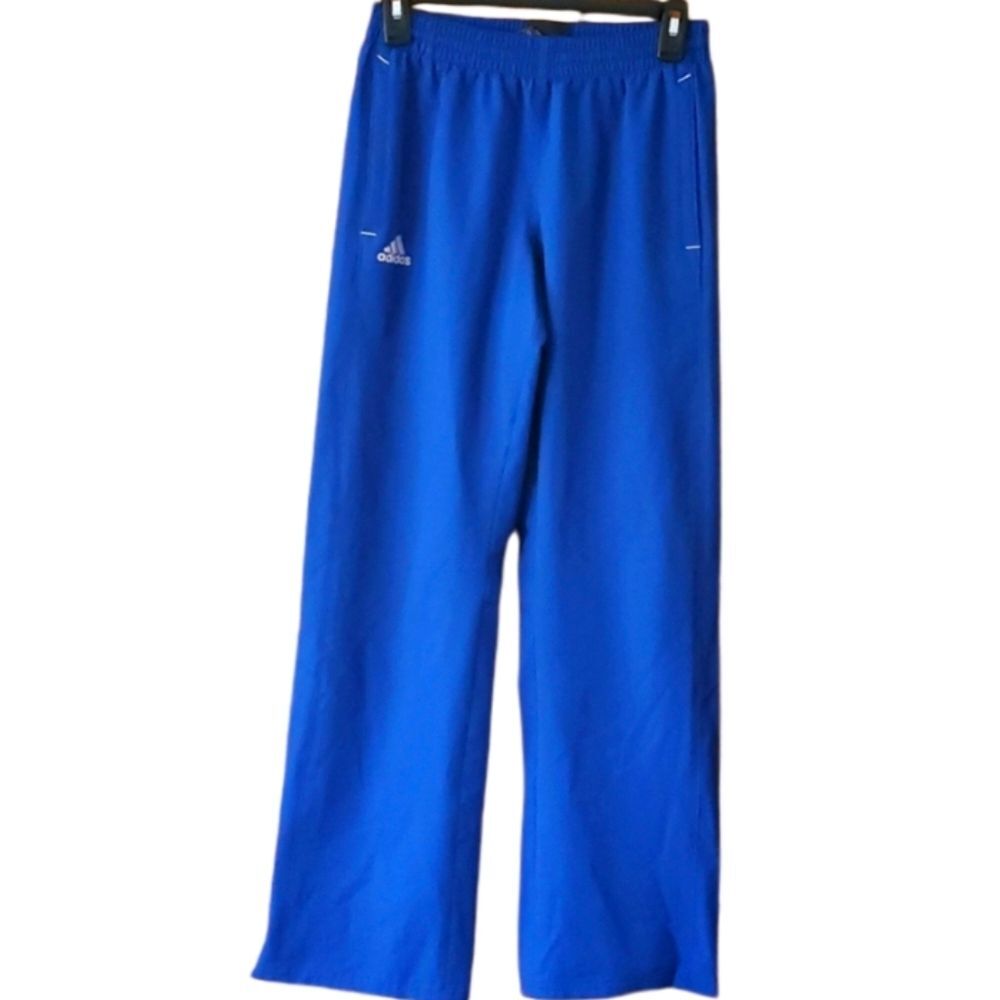 Adidas Mens Windbreaker Track Blue Athletic Pants Size XS